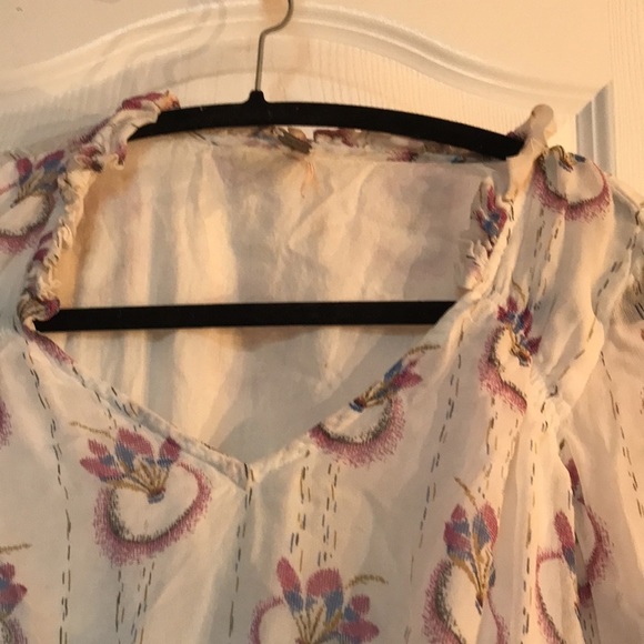 Free people boho vintage dress sheer xs 0 2 tunic - Picture 3 of 5